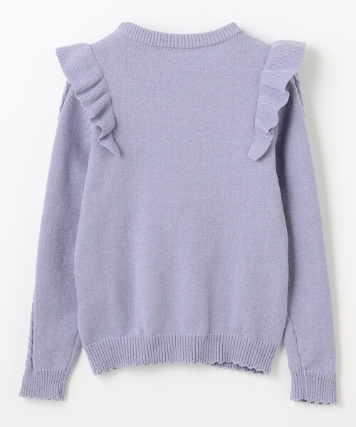 ANY（エニィ）の「肩フリルハートケーブルニット（ニット/セーター・キッズ・サックスブルー系/ピンク系/アイボリー系・140/150/160）」の15枚目の写真