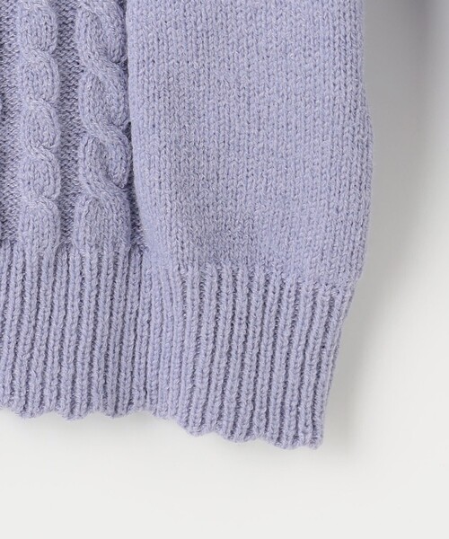 ANY（エニィ）の「肩フリルハートケーブルニット（ニット/セーター・キッズ・サックスブルー系/ピンク系/アイボリー系・140/150/160）」の19枚目の写真