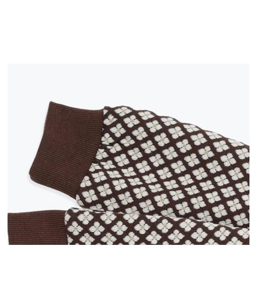 Samansa Mos2 Lagom（サマンサモスモスラーゴム）の「花柄ジャカードトップス(セットアップ)（Tシャツ/カットソー・キッズ・ブラウン/ベージュ・100/130/95/120/110）」の7枚目の写真