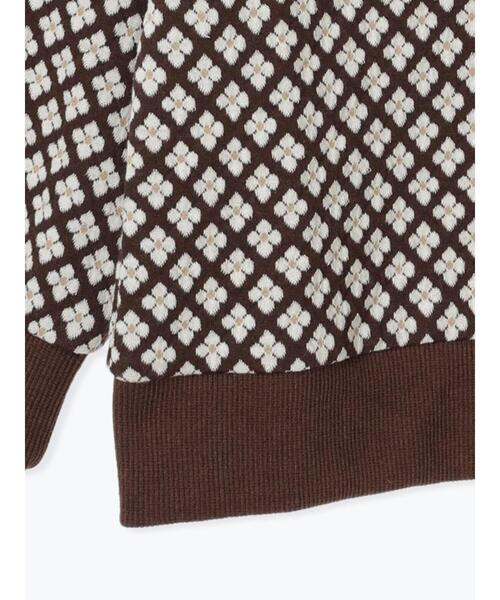 Samansa Mos2 Lagom（サマンサモスモスラーゴム）の「花柄ジャカードトップス(セットアップ)（Tシャツ/カットソー・キッズ・ブラウン/ベージュ・100/130/95/120/110）」の8枚目の写真