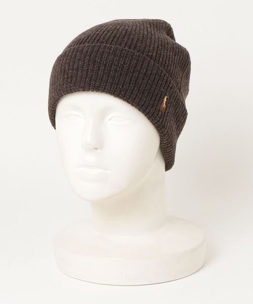 POLO RALPH LAUREN（ポロ ラルフ ローレン）の「シグネチャー ポニー ウールブレンド ビーニー（ニットキャップ/ビーニー・メンズ・ブラウン系・ONE）」の3枚目の写真