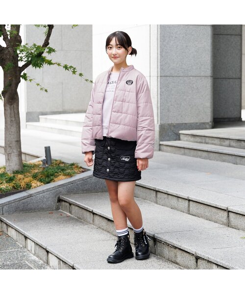 algy（アルジー）の「【保温・撥水】中綿ライトブルゾン（ブルゾン・キッズ・ピンク/ブラック/サックスブルー・XX-SMALL/X-SMALL/SMALL/MEDIUM）」の6枚目の写真