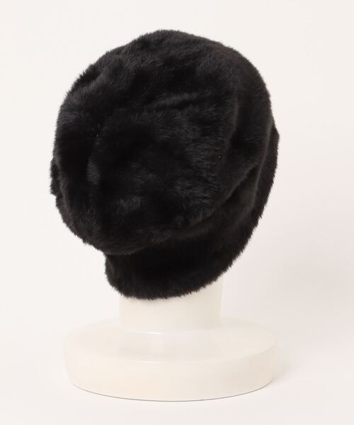 polcadot(ポルカドット)の「ライクファー ワッチ(ニットキャップ/ビーニー・レディース・ベージュ/ブラック/ホワイト・FREE)」の4枚目の写真