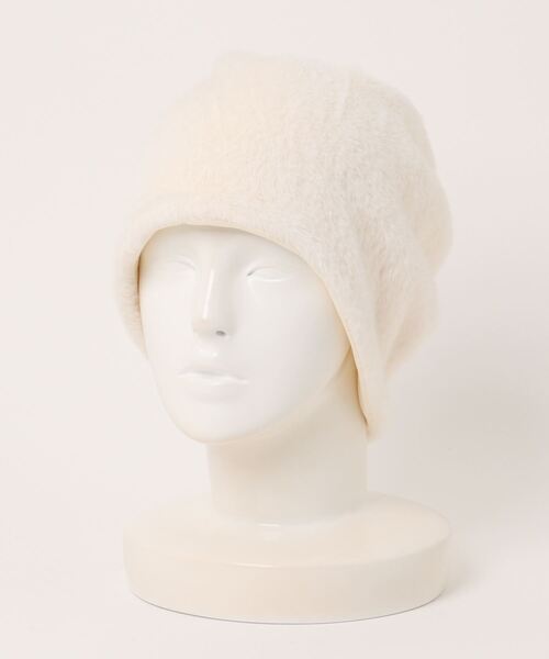 polcadot(ポルカドット)の「ライクファー ワッチ(ニットキャップ/ビーニー・レディース・ベージュ/ブラック/ホワイト・FREE)」の7枚目の写真