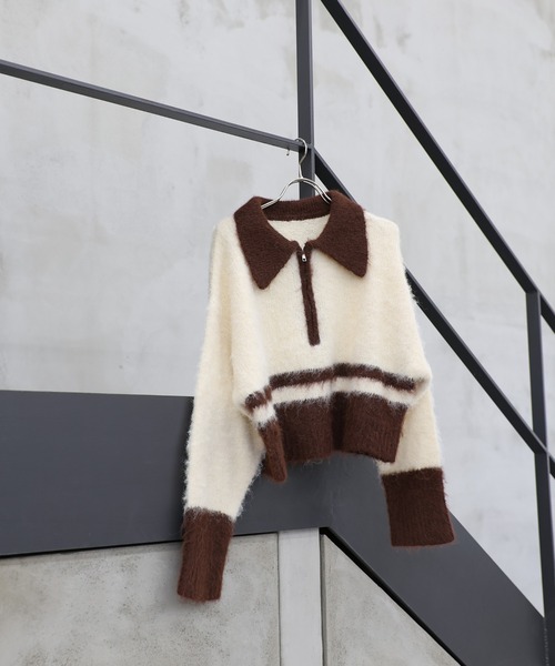 select MOCA（セレクトモカ）の「アルパカタッチハーフジップ