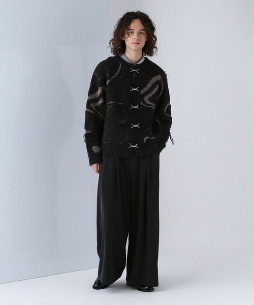 HARE（ハレ）の「メタルボタンフリンジニットカーディガン(HARE)（カーディガン/ボレロ・メンズ・レッド/グレー/ブラック・FREE）」の5枚目の写真