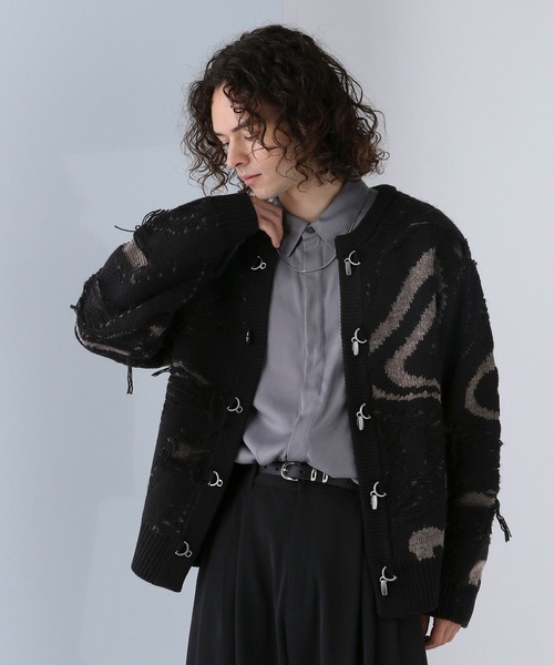 HARE（ハレ）の「メタルボタンフリンジニットカーディガン(HARE)（カーディガン/ボレロ・メンズ・レッド/グレー/ブラック・FREE）」の7枚目の写真