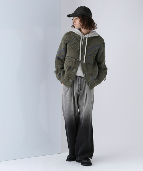 HARE（ハレ）の「メタルボタンフリンジニットカーディガン(HARE)（カーディガン/ボレロ・メンズ・レッド/グレー/ブラック・FREE）」の12枚目の写真