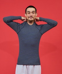 WILDERNESS WEAR（ウィルダネスウェア）の「POLYPRO +190 L/S CREW STRIPE/ ポリプロ ＋190 ロングスリーブ クルー ストライプ（インナーウェア/肌着）」