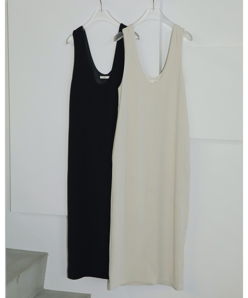 【anuke】Twill Uneck Onepiece ブラック36 ànuke online store（アンヌーク） / Twill Uneck OnepieceTwill