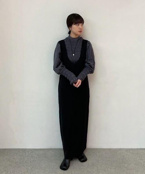 ànuke online store（アンヌーク） / Twill Uneck OnepieceTwill