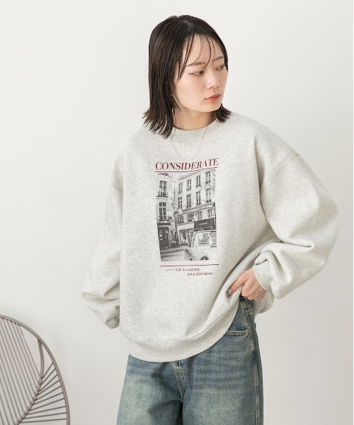 ad thie(アドティエ)の「アソート柄 裏起毛プルオーバー(スウェット・レディース・オートミール/杢グレー/グレー系2/グレー系1・FREE)」の15枚目の写真