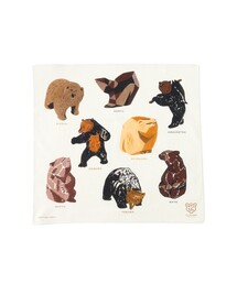 BEAMS JAPAN（ビームス　ジャパン）の「木彫り熊 イラスト バンダナ（バンダナ/スカーフ・メンズ）」