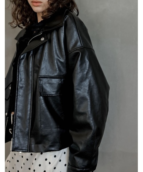 ヴィンテージ レザー ファージャケット Re:EDIT [2024-25 WINTER COLLECTION]2WAYヴィンテージライクファー付