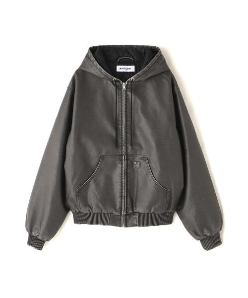 WHITELAND(ホワイトランド)の「WHITELAND/ホワイトランド/PUジップフーディー(その他アウター・メンズ・チャコールグレー・F)」の2枚目の写真