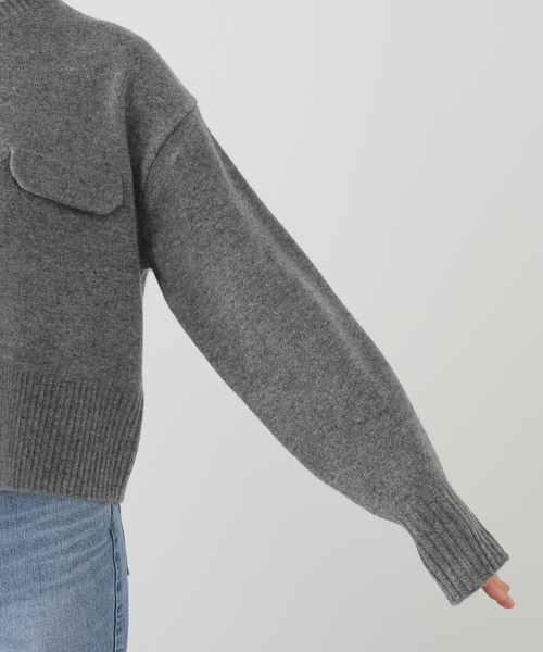 La TOTALITE(ラトータリテ)の「ウールカシミヤフラップニット(ニット/セーター・レディース・ホワイト/タン/ラベンダー/チャコールグレー・FREE)」の21枚目の写真