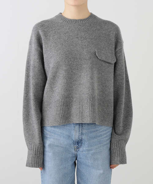La TOTALITE(ラトータリテ)の「ウールカシミヤフラップニット(ニット/セーター・レディース・ホワイト/タン/ラベンダー/チャコールグレー・FREE)」の15枚目の写真