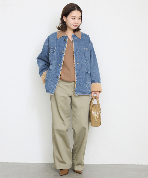 SLOBE IENA（スローブイエナ）の「デニムボアブルゾン（デニム 