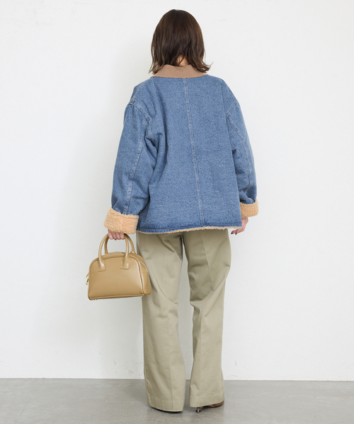 スローブイエナ　デニムボアアウター SLOBE IENA（スローブイエナ）の「デニムボアブルゾン（デニム