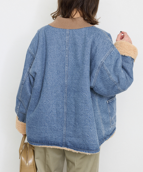SLOBE IENA（スローブイエナ）の「デニムボアブルゾン（デニム 