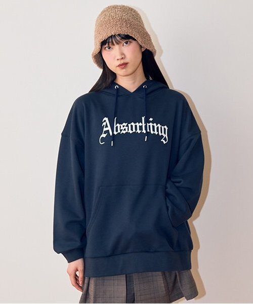 Mi-je(ミジェ)の「ルーズフーディー【韓国ファッション】(パーカー・レディース・アイボリー/ネイビー/ピンク・F)」の3枚目の写真
