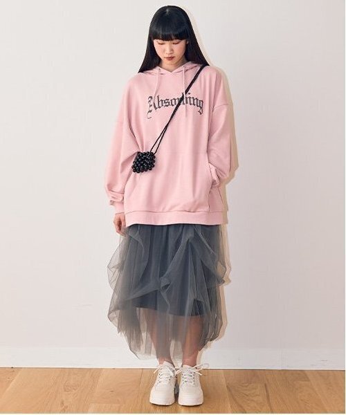 Mi-je(ミジェ)の「ルーズフーディー【韓国ファッション】(パーカー・レディース・アイボリー/ネイビー/ピンク・F)」の8枚目の写真