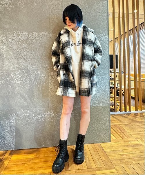 Mi-je(ミジェ)の「ルーズフーディー【韓国ファッション】(パーカー・レディース・アイボリー/ネイビー/ピンク・F)」の20枚目の写真