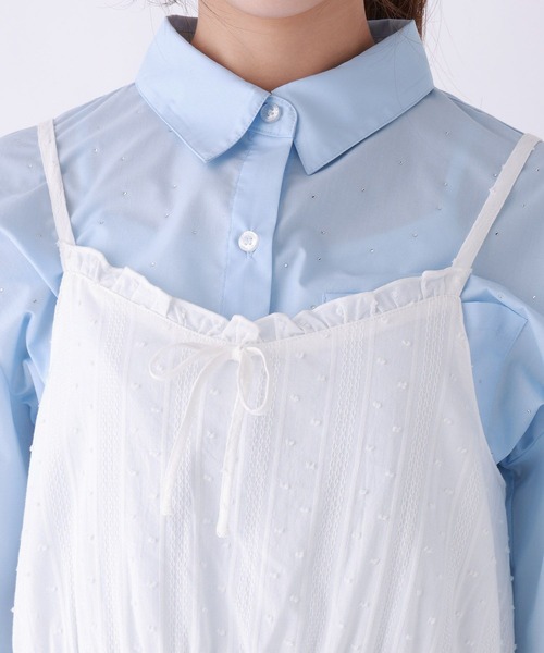 repipi armario（レピピ アルマリオ）の「フリルティアードキャミワンピース（ワンピース・キッズ・ブラック/ホワイト・LARGE/MEDIUM）」の11枚目の写真