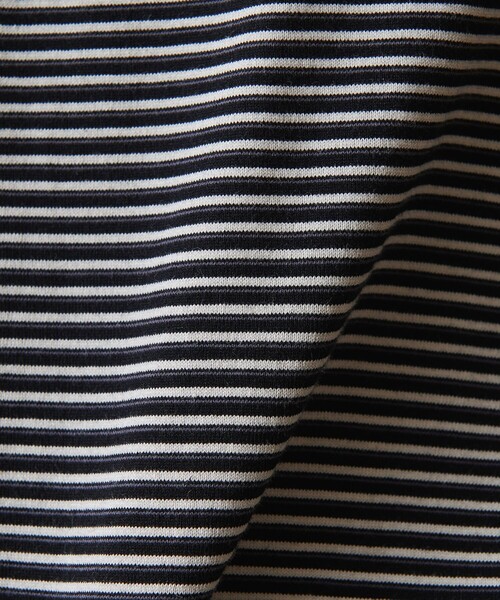 Steven Alan（スティーブンアラン）の「＜Steven Alan＞ オーガニックコットン ボーダー ロングスリーブ Tシャツ BOLD（Tシャツ/カットソー・メンズ・ブラック/ホワイト/ライトグレー・S/M/L/XL）」の20枚目の写真
