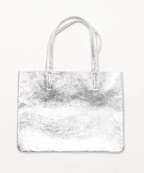 andrea cardone(アンドレアカルドネ)の「【ANDREA CARDONE】レザービッグトートバッグ(Q56601)(トートバッグ・レディース・シルバー/ブロンズ/グリーン・ALL)」の3枚目の写真