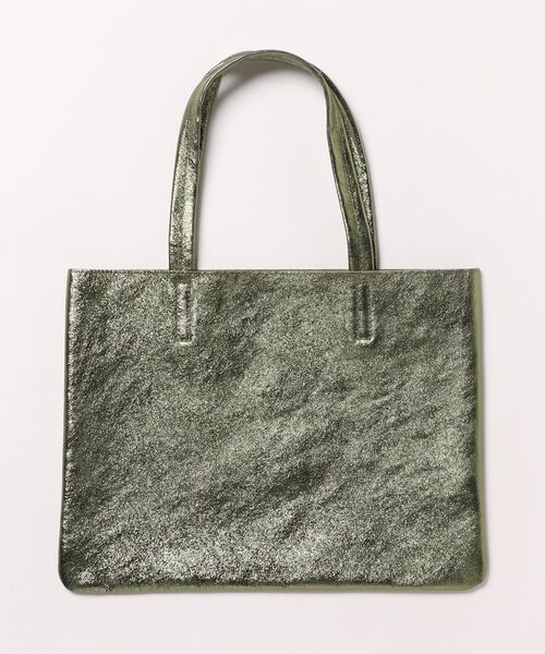 andrea cardone(アンドレアカルドネ)の「【ANDREA CARDONE】レザービッグトートバッグ(Q56601)(トートバッグ・レディース・シルバー/ブロンズ/グリーン・ALL)」の2枚目の写真