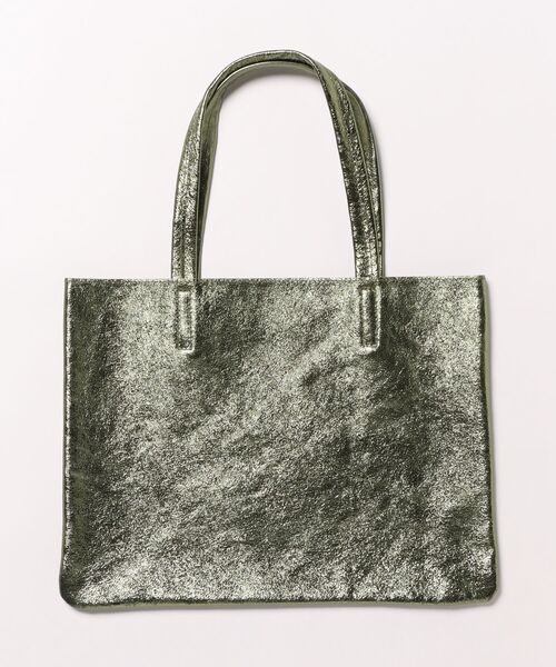 andrea cardone(アンドレアカルドネ)の「【ANDREA CARDONE】レザービッグトートバッグ(Q56601)(トートバッグ・レディース・シルバー/ブロンズ/グリーン・ALL)」の4枚目の写真