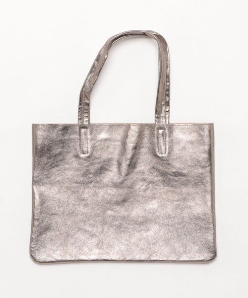 andrea cardone(アンドレアカルドネ)の「【ANDREA CARDONE】レザービッグトートバッグ(Q56601)(トートバッグ・レディース・シルバー/ブロンズ/グリーン・ALL)」の8枚目の写真