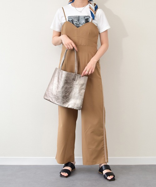 andrea cardone(アンドレアカルドネ)の「【ANDREA CARDONE】レザービッグトートバッグ(Q56601)(トートバッグ・レディース・シルバー/ブロンズ/グリーン・ALL)」の10枚目の写真