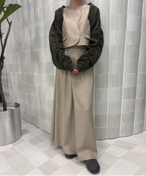 OTONA MUSE SHORT WAVE VEST WITH SKIRT