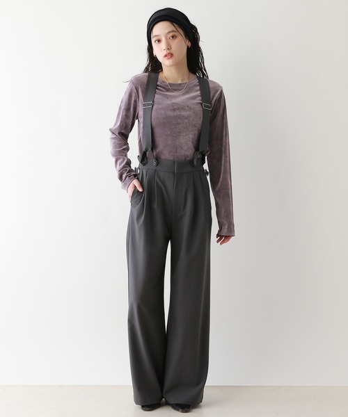 RAGEBLUE（レイジブルー）の「シアーベロアトップス（Tシャツ/カットソー・レディース・ブラック/パープル/オフホワイト・FREE）」の10枚目の写真