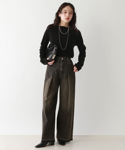 RAGEBLUE（レイジブルー）の「シアーベロアトップス（Tシャツ/カットソー・レディース・ブラック/パープル/オフホワイト・FREE）」の14枚目の写真