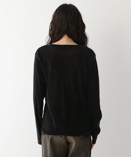 RAGEBLUE（レイジブルー）の「シアーベロアトップス（Tシャツ/カットソー・レディース・ブラック/パープル/オフホワイト・FREE）」の21枚目の写真