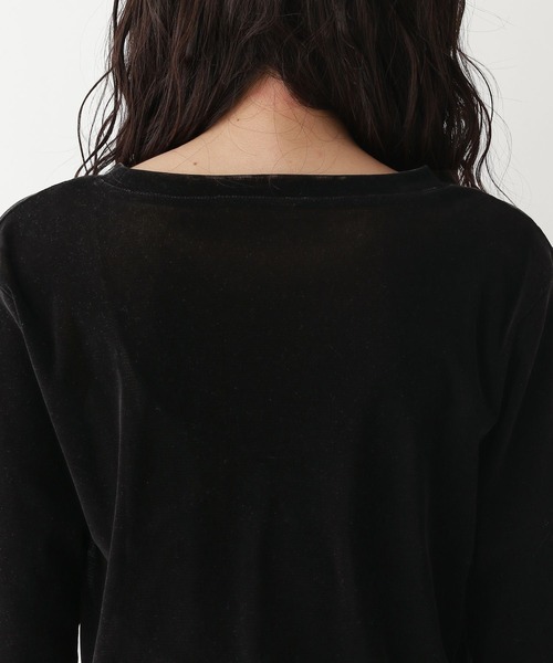 RAGEBLUE（レイジブルー）の「シアーベロアトップス（Tシャツ/カットソー・レディース・ブラック/パープル/オフホワイト・FREE）」の22枚目の写真