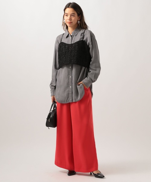 BAYFLOW（ベイフロー）の「[春先まで使える]リラックスワイドパンツ（その他パンツ・レディース・ブラック/グレイッシュベージュ/コーラルピンク/アイボリー・SMALL/MEDIUM）」の14枚目の写真