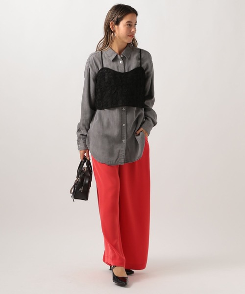 BAYFLOW（ベイフロー）の「[春先まで使える]リラックスワイドパンツ（その他パンツ・レディース・ブラック/グレイッシュベージュ/コーラルピンク/アイボリー・SMALL/MEDIUM）」の15枚目の写真