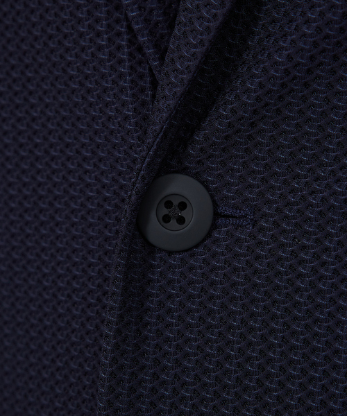 ABAHOUSE GRAY（アバハウスグレイ）の「ハニカムメッシュ　ショールブルゾン（ブルゾン・メンズ・ブラック/ネイビー/モカ/グレイッシュブルー・46/48/50）」の9枚目の写真