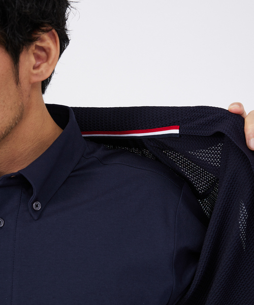 ABAHOUSE GRAY（アバハウスグレイ）の「ハニカムメッシュ　ショールブルゾン（ブルゾン・メンズ・ブラック/ネイビー/モカ/グレイッシュブルー・46/48/50）」の12枚目の写真