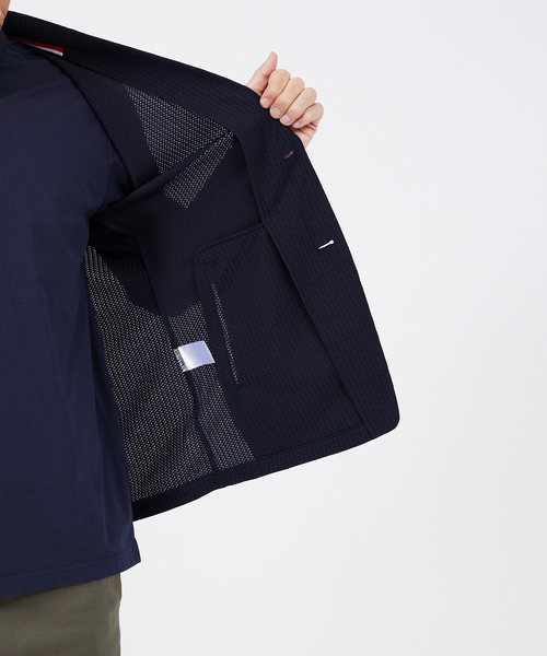 ABAHOUSE GRAY（アバハウスグレイ）の「ハニカムメッシュ　ショールブルゾン（ブルゾン・メンズ・ブラック/ネイビー/モカ/グレイッシュブルー・46/48/50）」の13枚目の写真