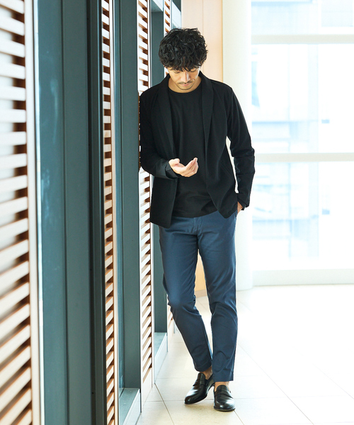 ABAHOUSE GRAY（アバハウスグレイ）の「ハニカムメッシュ　ショールブルゾン（ブルゾン・メンズ・ブラック/ネイビー/モカ/グレイッシュブルー・46/48/50）」の20枚目の写真