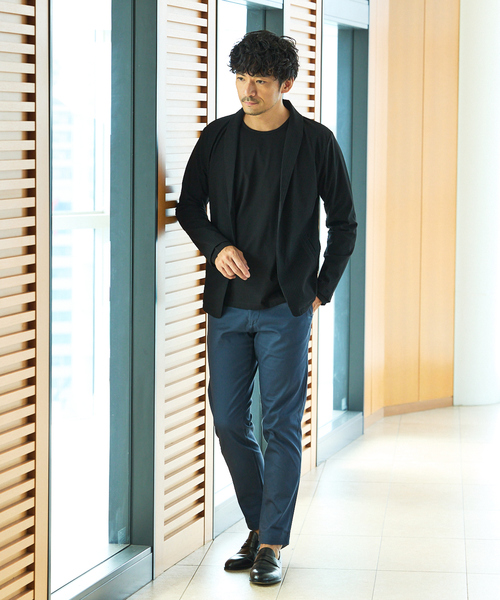 ABAHOUSE GRAY（アバハウスグレイ）の「ハニカムメッシュ　ショールブルゾン（ブルゾン・メンズ・ブラック/ネイビー/モカ/グレイッシュブルー・46/48/50）」の21枚目の写真