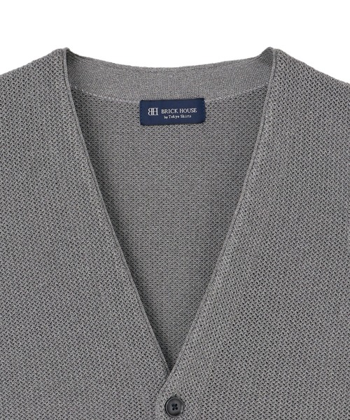 BRICK HOUSE by TOKYO SHIRT（ブリックハウス）の「メッシュ編みニットジレ（ベスト・メンズ・ライトグレー/サックスブルー/ブルー・LL/M/L/XL）」の15枚目の写真
