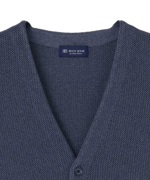 BRICK HOUSE by TOKYO SHIRT（ブリックハウス）の「メッシュ編みニットジレ（ベスト・メンズ・ライトグレー/サックスブルー/ブルー・LL/M/L/XL）」の5枚目の写真