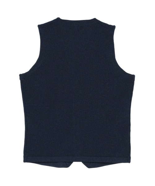 BRICK HOUSE by TOKYO SHIRT（ブリックハウス）の「メッシュ編みニットジレ（ベスト・メンズ・ライトグレー/サックスブルー/ブルー・LL/M/L/XL）」の9枚目の写真