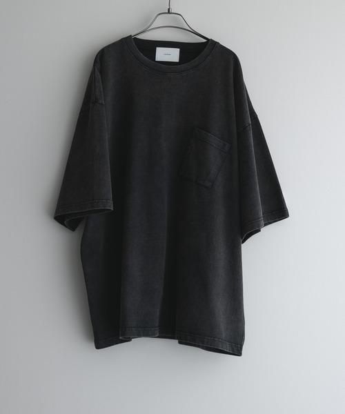 remer(リメール)の「loose vintage over dye pocket Tee / ルーズヴィンテージオーバーダイポケットT(Tシャツ/カットソー・メンズ・ブラック系その他/グレー系その他/ブラウン系その他・X-SMALL/SMALL/MEDIUM/LARGE)」の1枚目の写真